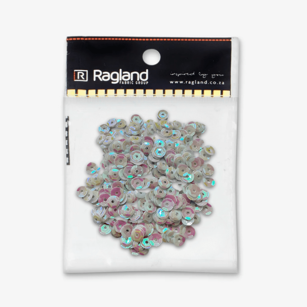 Sequins Pearly Pink Silver 5gram - Ragland Fabrics