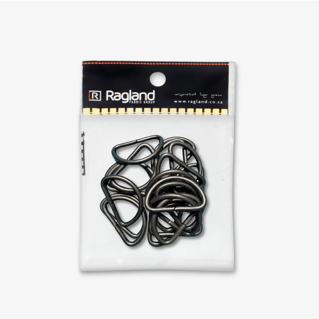 D - Ring Metal 30mm | Antique Silver - Ragland Fabrics