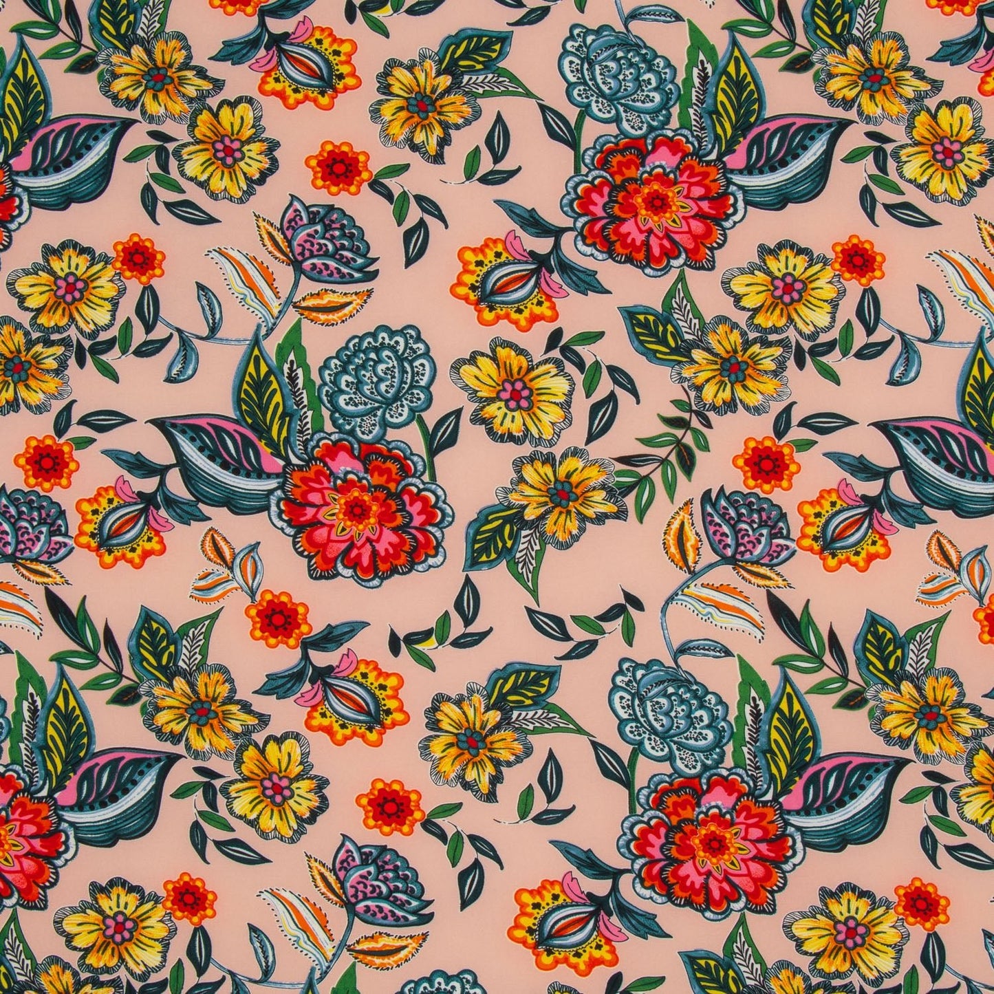 Printed Super Soft Pink Floral Multi - Ragland Fabrics