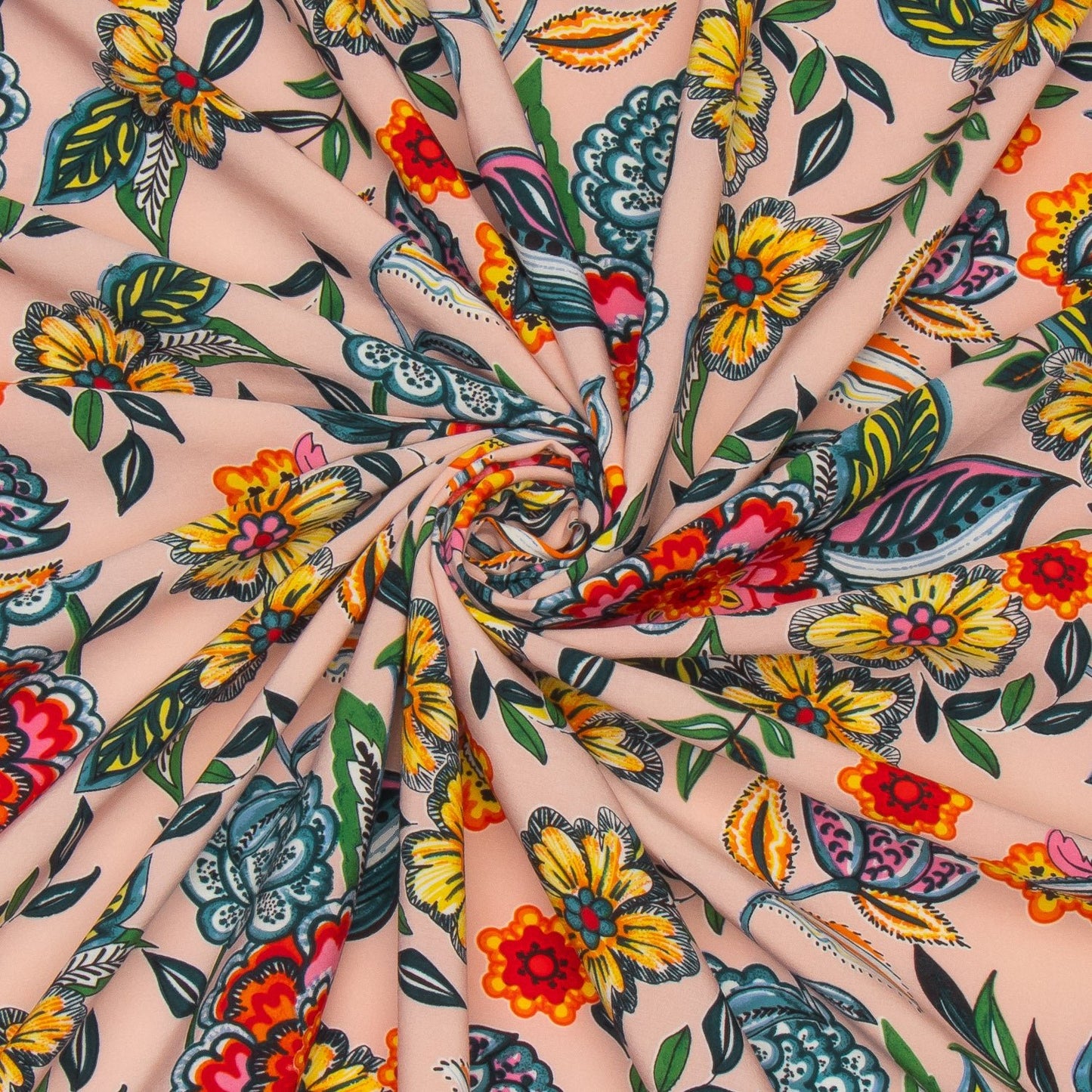 Printed Super Soft Pink Floral Multi - Ragland Fabrics