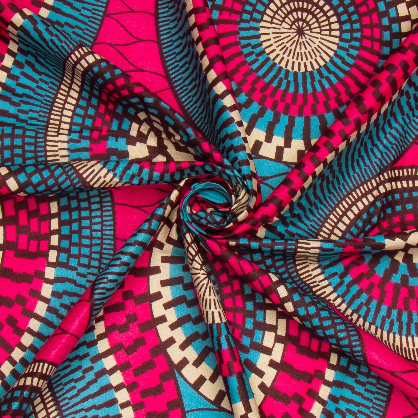 Cotton Wax Prints Curving Paths - Ragland Fabrics