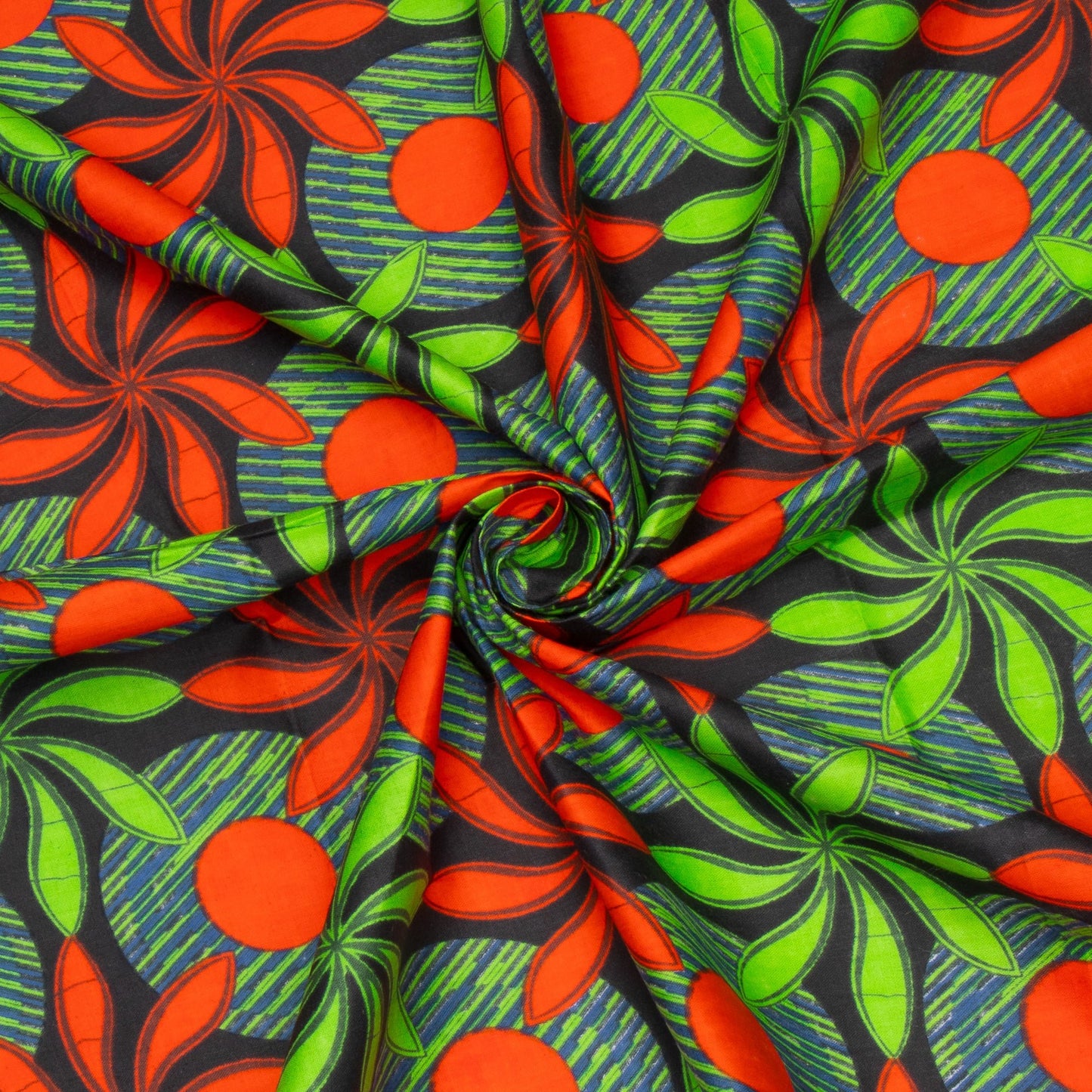 Cotton Wax Prints African Ninja Star - Ragland Fabrics