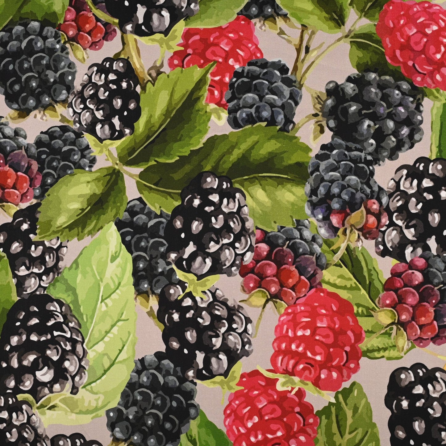 Printed Cotton Linens Berries Linen - Discontinued - Ragland Fabrics