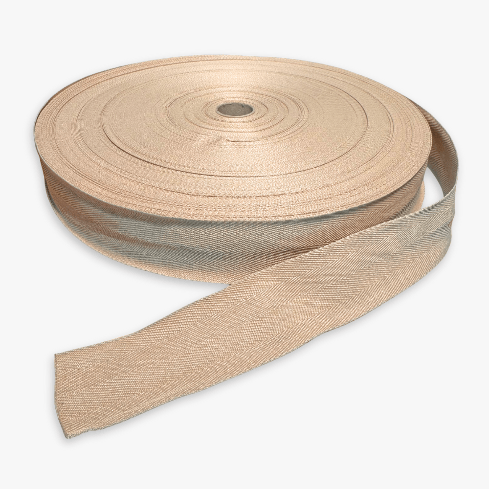 Twill Tape Polyester Beige 36 38mm TBD - Ragland Fabrics