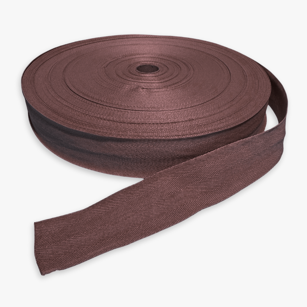 Twill Tape Polyester Chocolate 19 38mm - Ragland Fabrics
