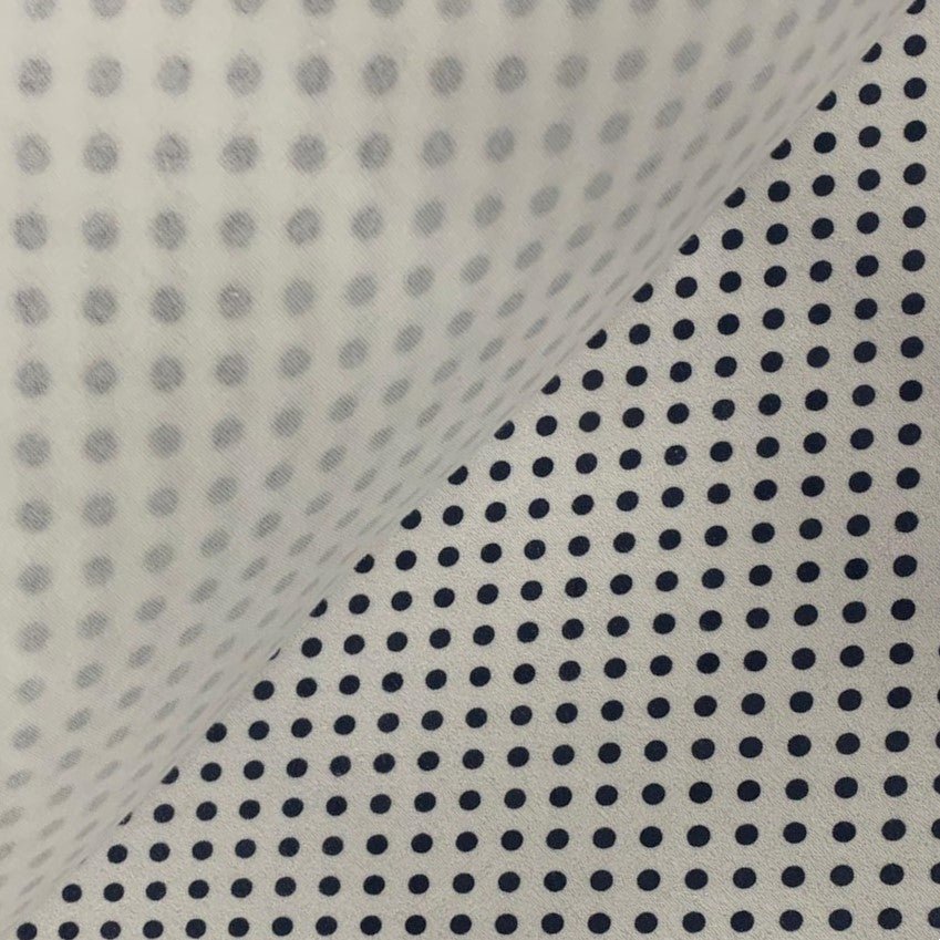 Printed Stretch Towelling Navy Dot - Ragland Fabrics