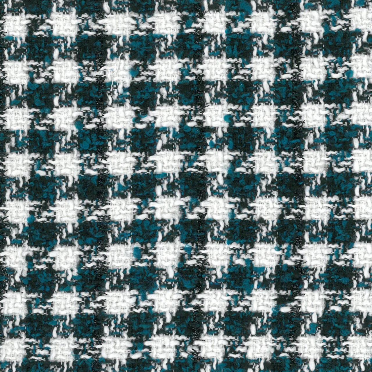 Hounds - Tooth Turquoise Black & White - Ragland Fabrics