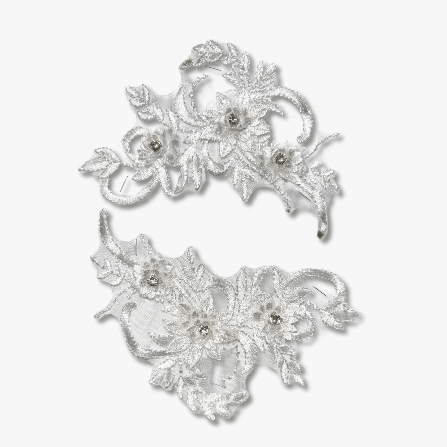 Beaded Bridal Motif - Double Floral - Ragland Fabrics