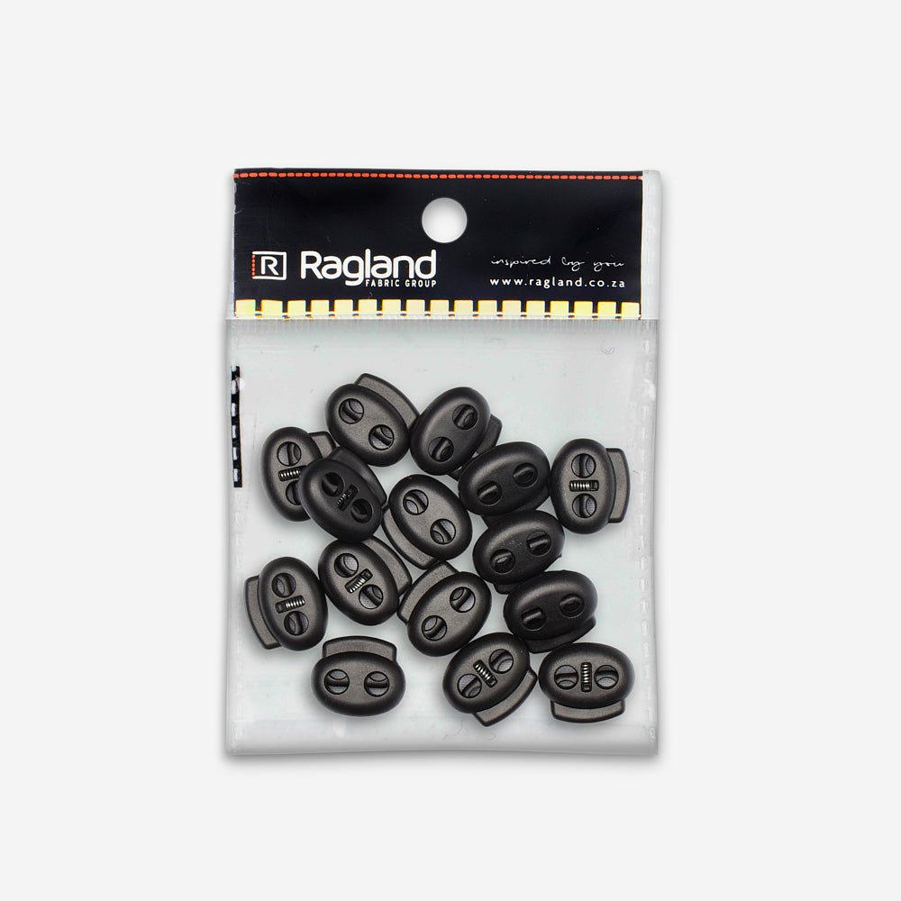 Toggles 2 Hole Black (15) - Ragland Fabrics