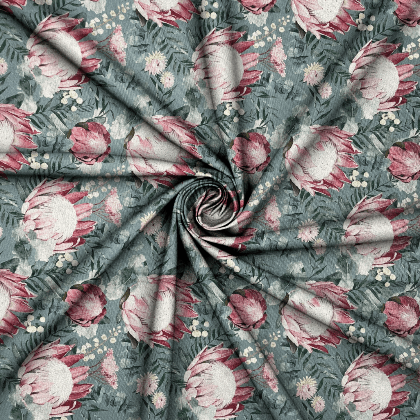 Box Weave Furnishing Protea Duck Egg - Ragland Fabrics