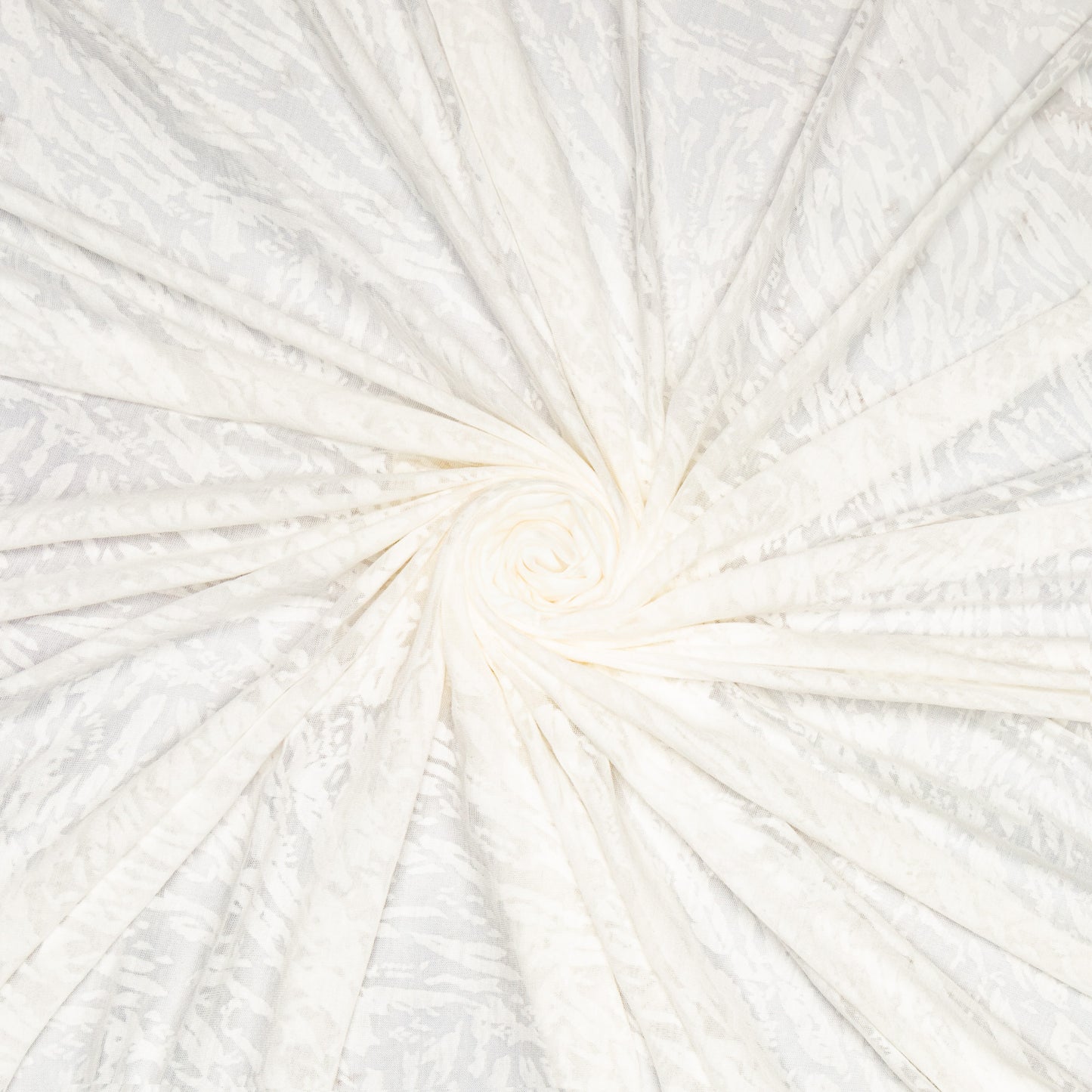 Burn-Out Knit White Feather