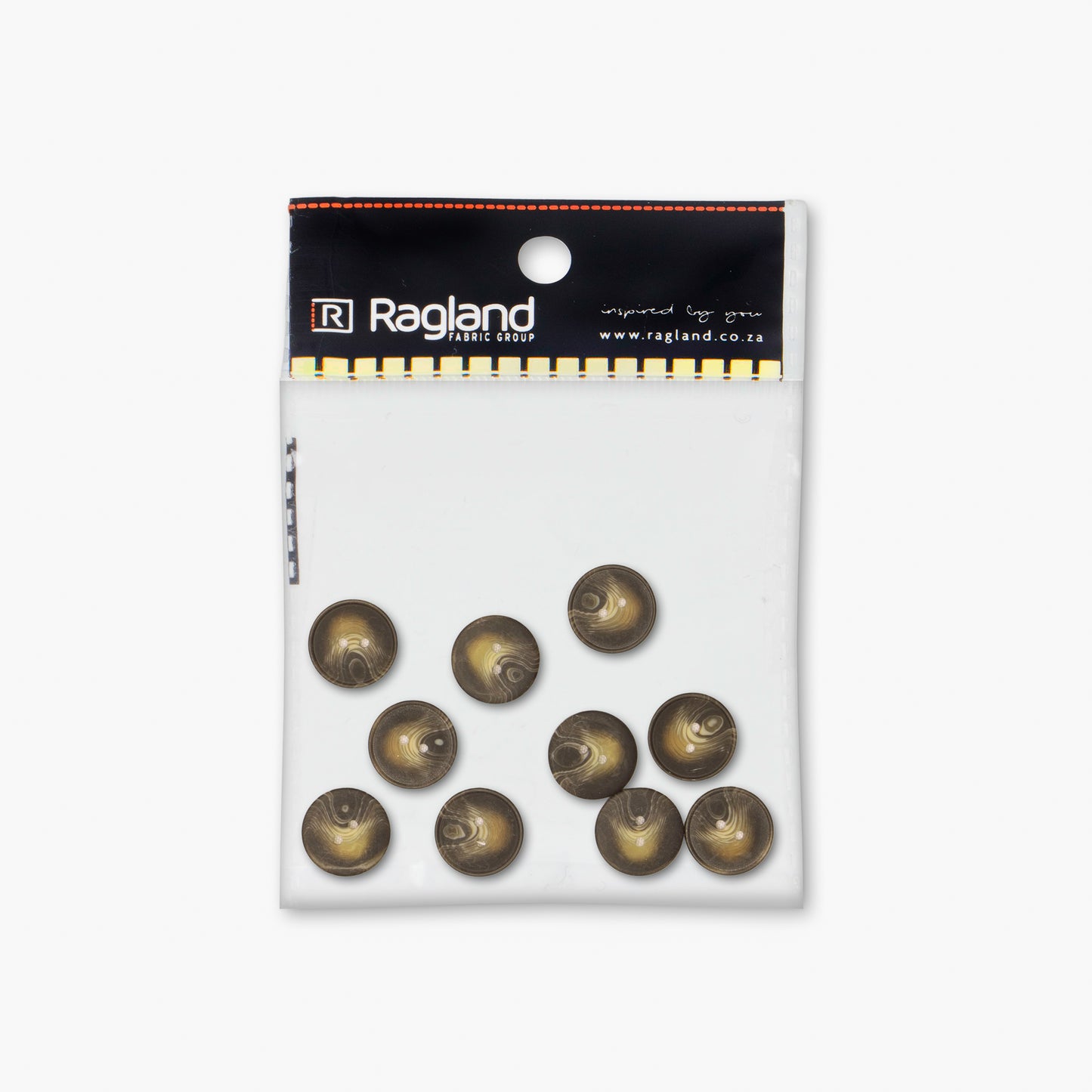Button Tortoise Shell Look Flat (10pcs)