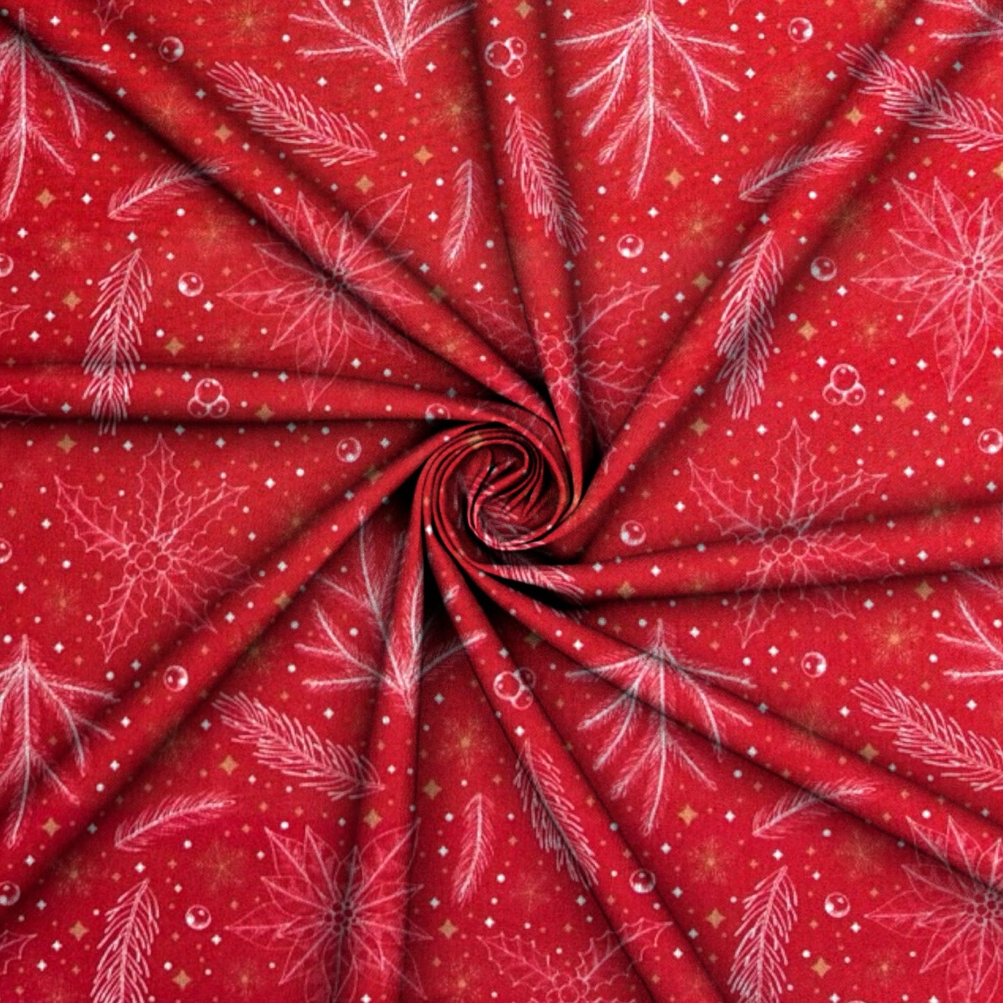 Christmas Printed Mini Matt Merry Red - Ragland Fabrics