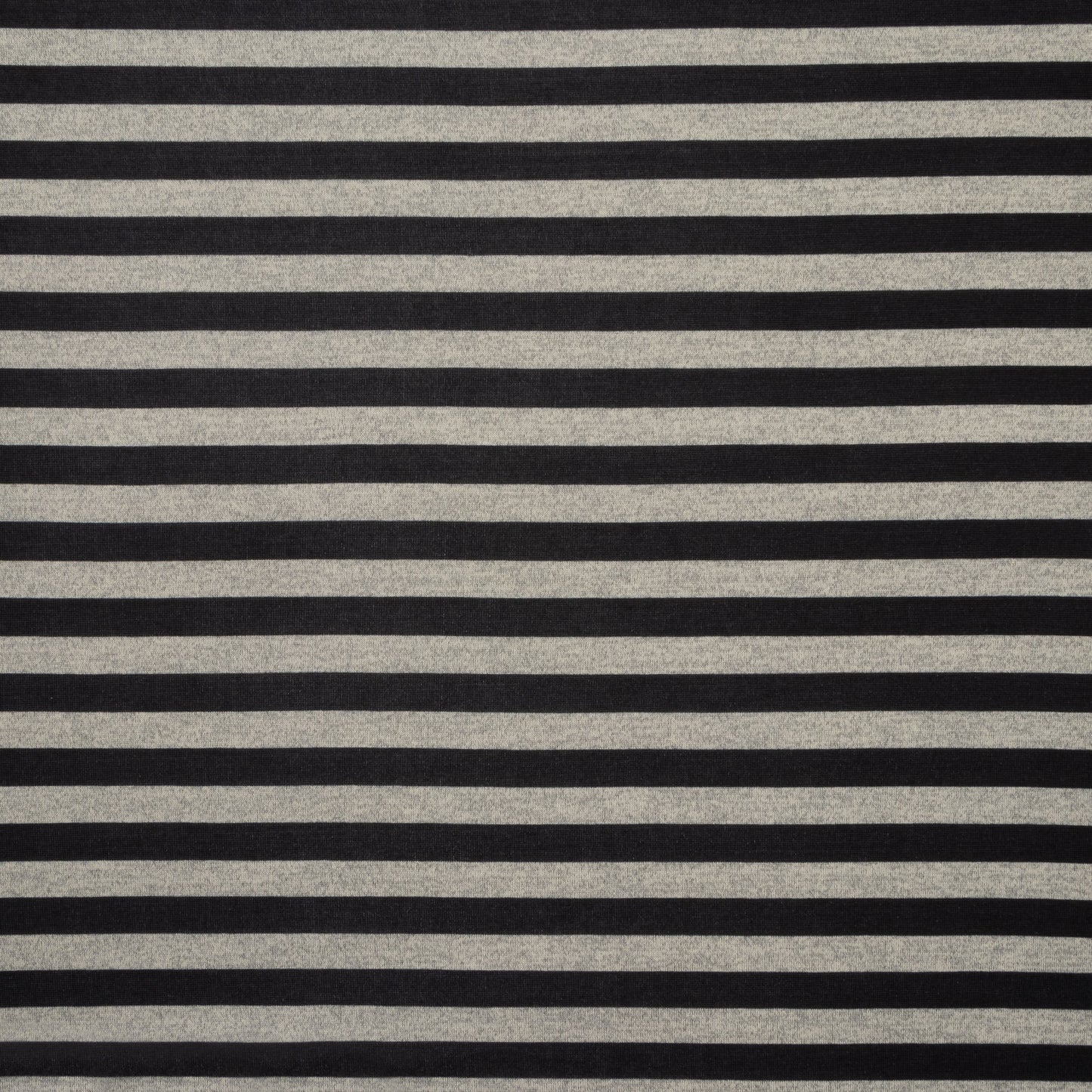 Chunky Jersey Knit Black/Grey Stripe