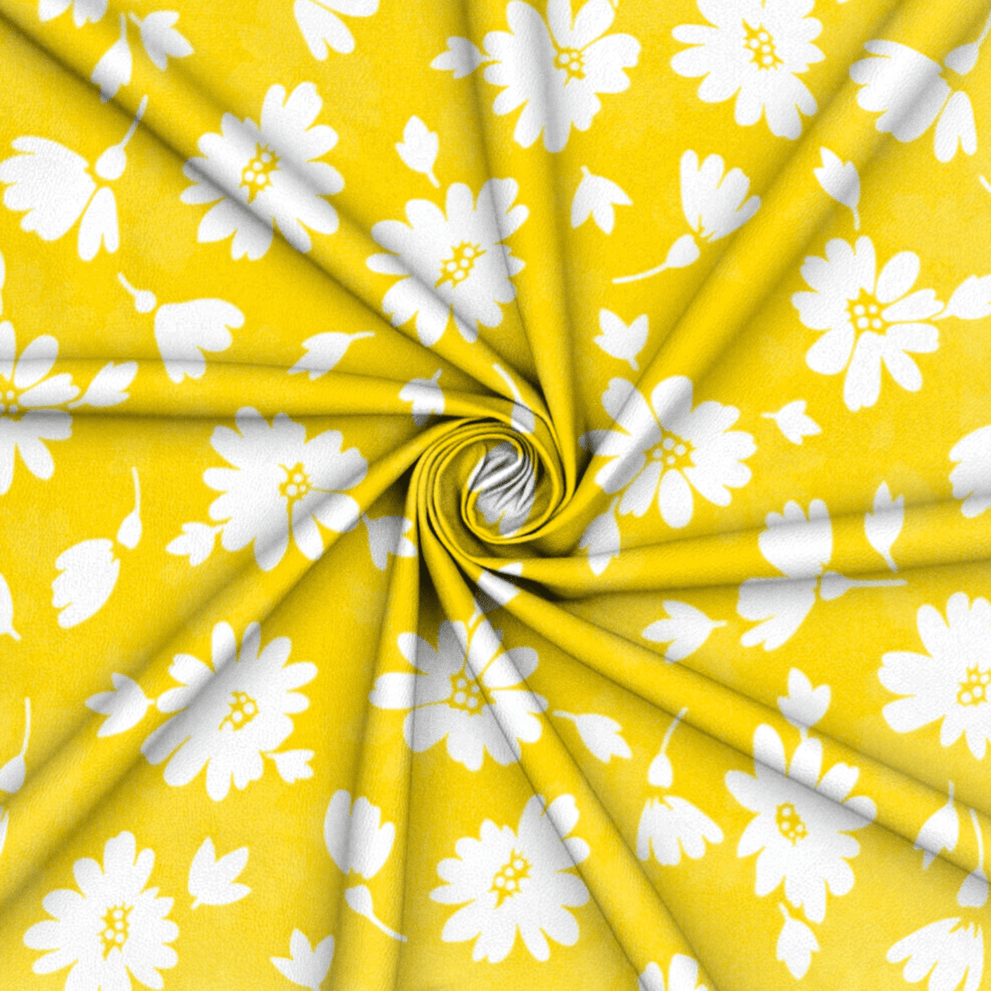Dty Printed Stretch Yellow Flower - Ragland Fabrics
