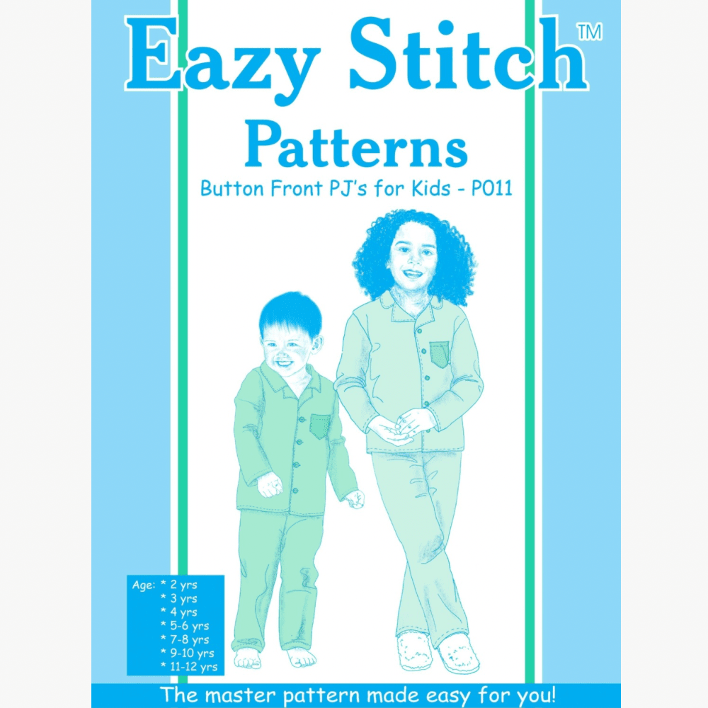 Eazy Stitch Patterns | Button Front PJ's for Kids - Ragland Fabrics