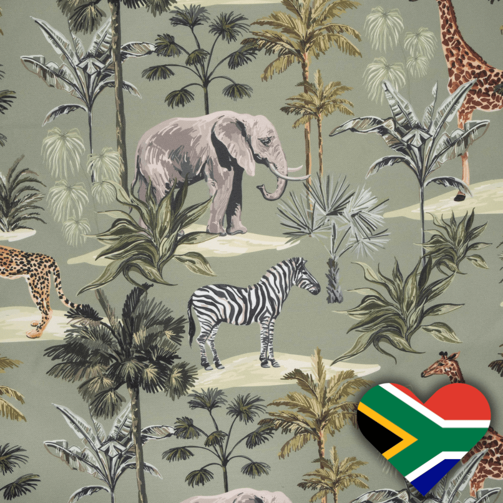 Eco Fabric Elephant Olive 2092 - Ragland Fabrics