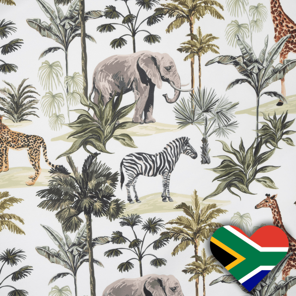 Eco Fabric Elephant White 2093 - Ragland Fabrics