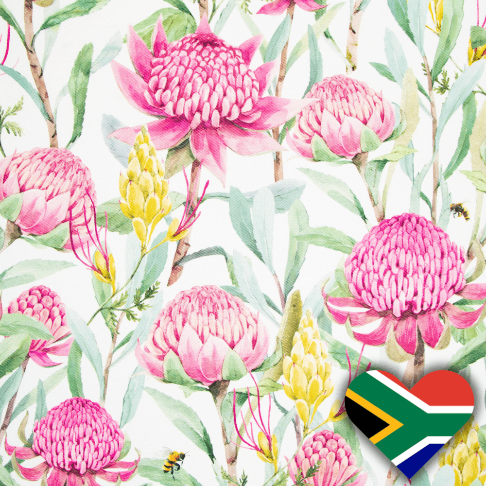 Eco Fabric Protea Pink 690 - Ragland Fabrics