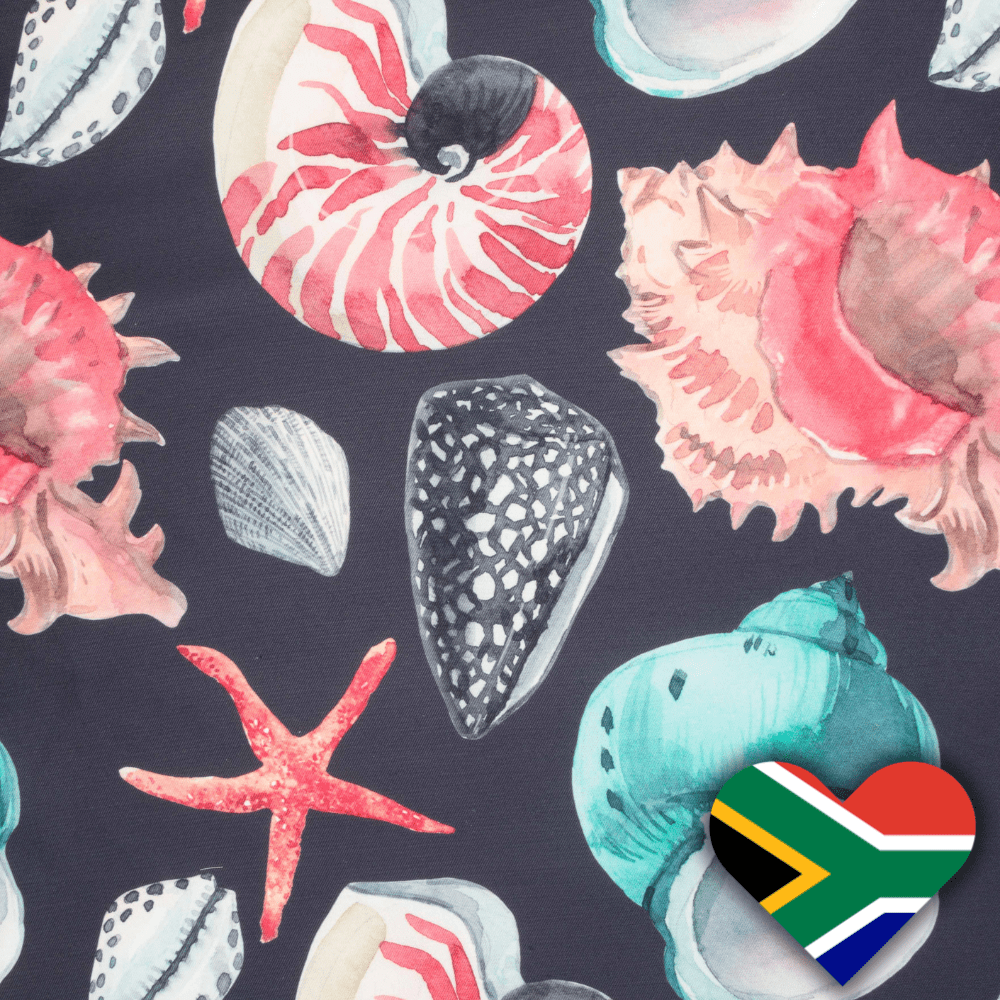 Eco Under The Sea Black 140cm - Ragland Fabrics