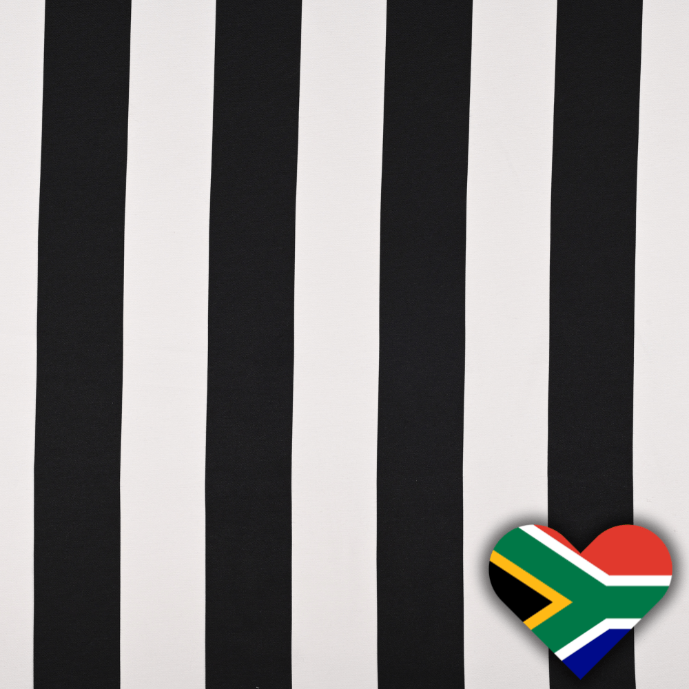 Eco Stripe Broad Black 0018 - Ragland Fabrics