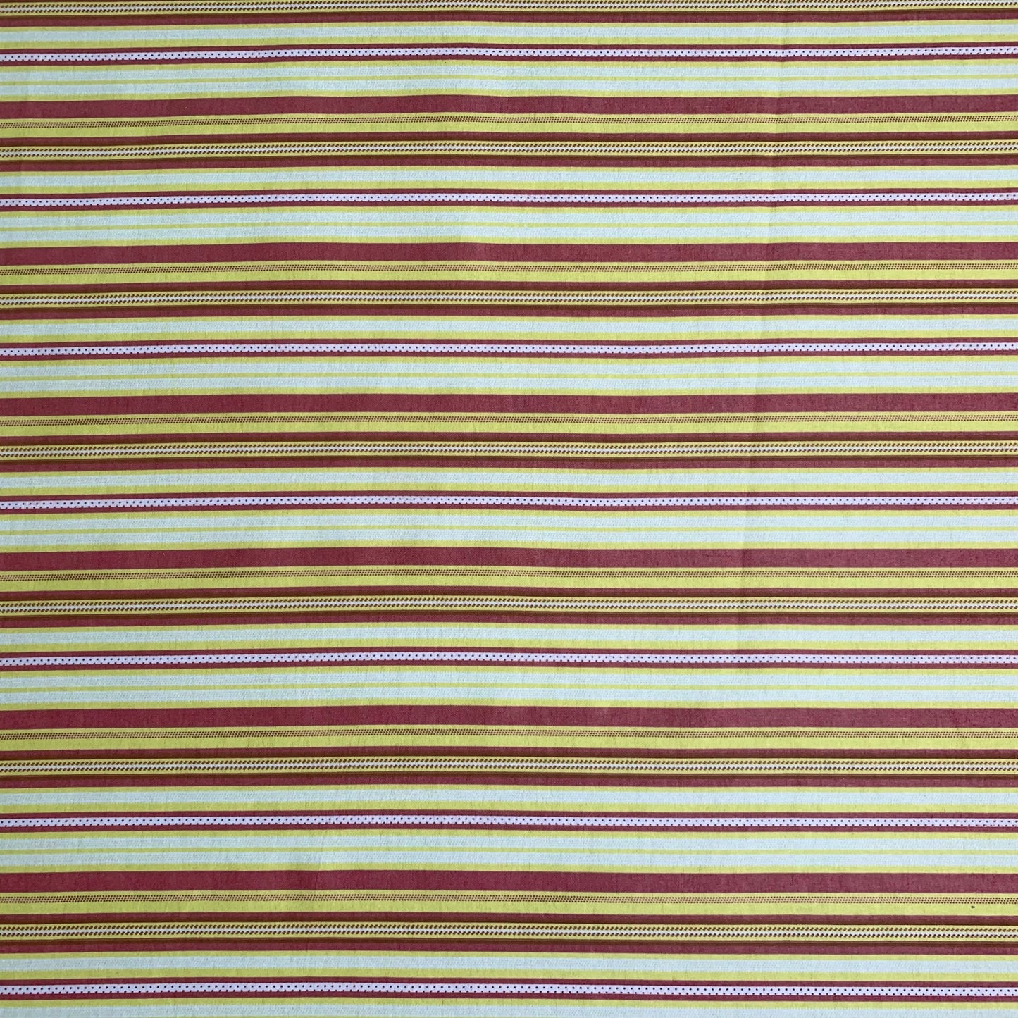 Flannel Brushed Cotton | Stripe Beige 3 - Ragland Fabrics