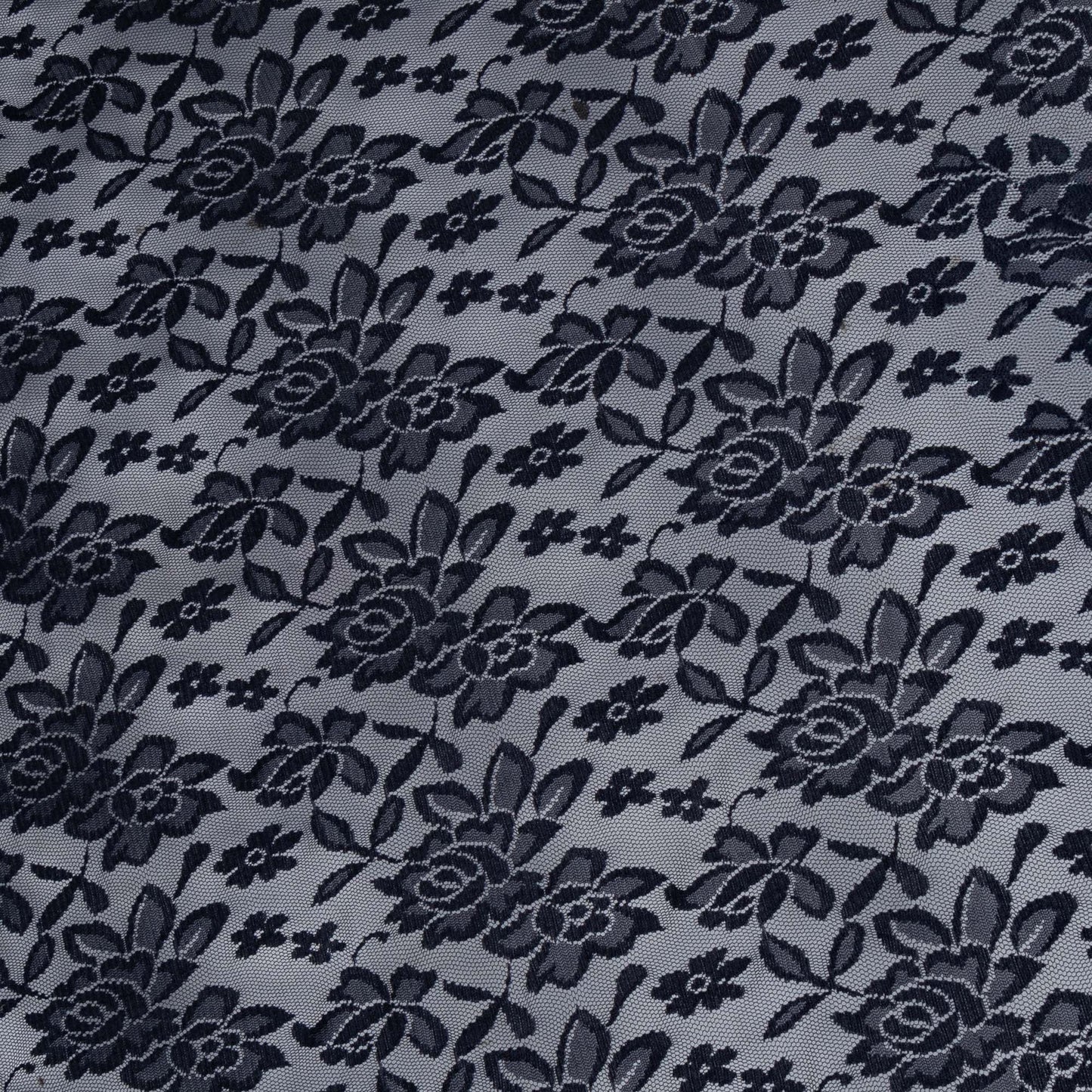 Flocked Tulle Navy - Ragland Fabrics