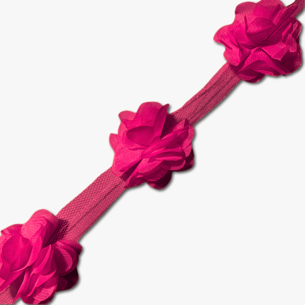 Cut Out Flower Lace - Cerise 9 (Per Met) - Ragland Fabrics