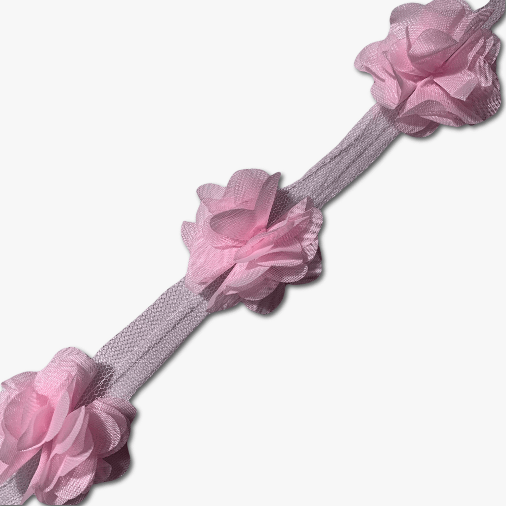 Cut Out Flower Lace - Pink (Per Met) - Ragland Fabrics