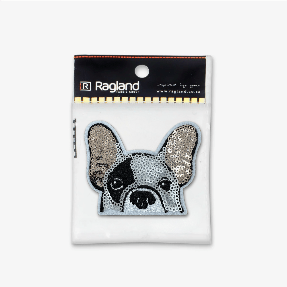Motif Iron On Badge - FRENCHIE - Ragland Fabrics