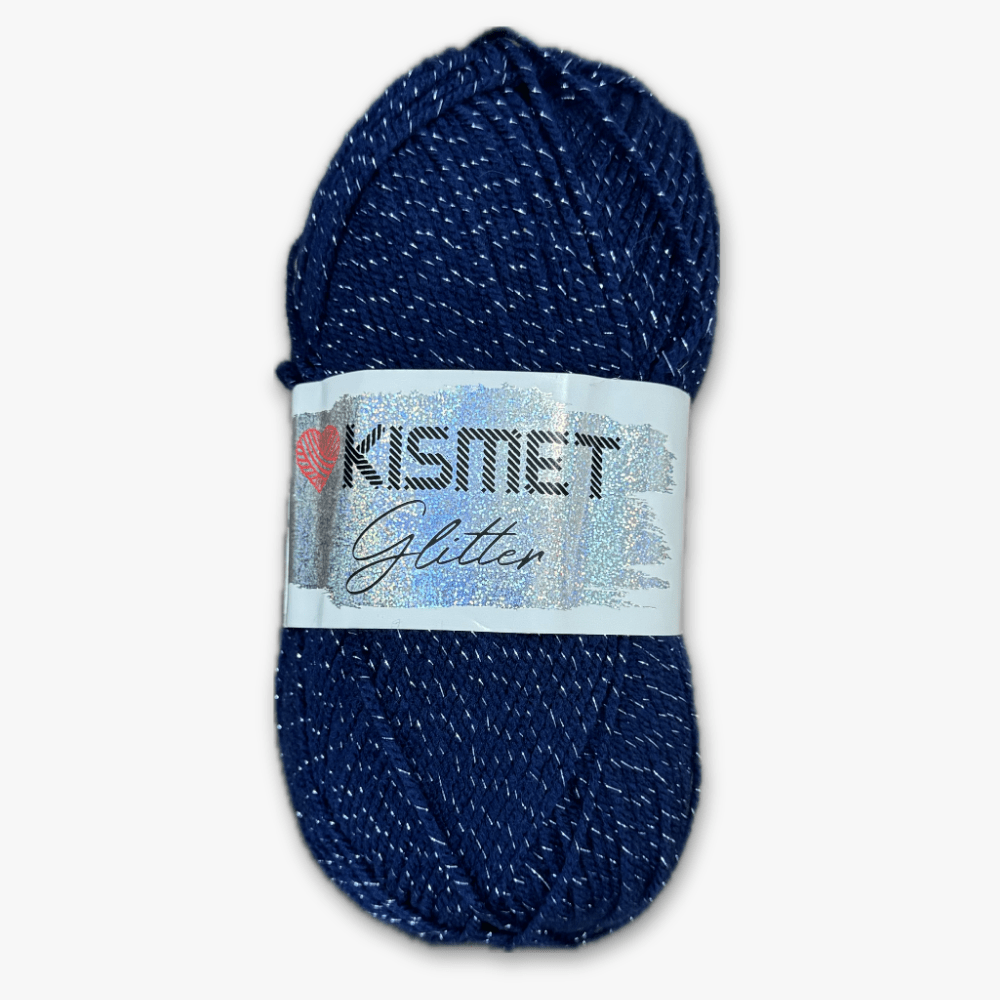 Glitter Dbl Knit Navy 6 - Ragland Fabrics
