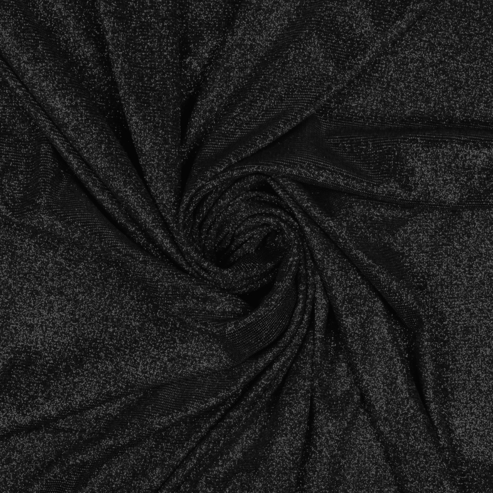 Katrina Metallic Knit Black - Ragland Fabrics