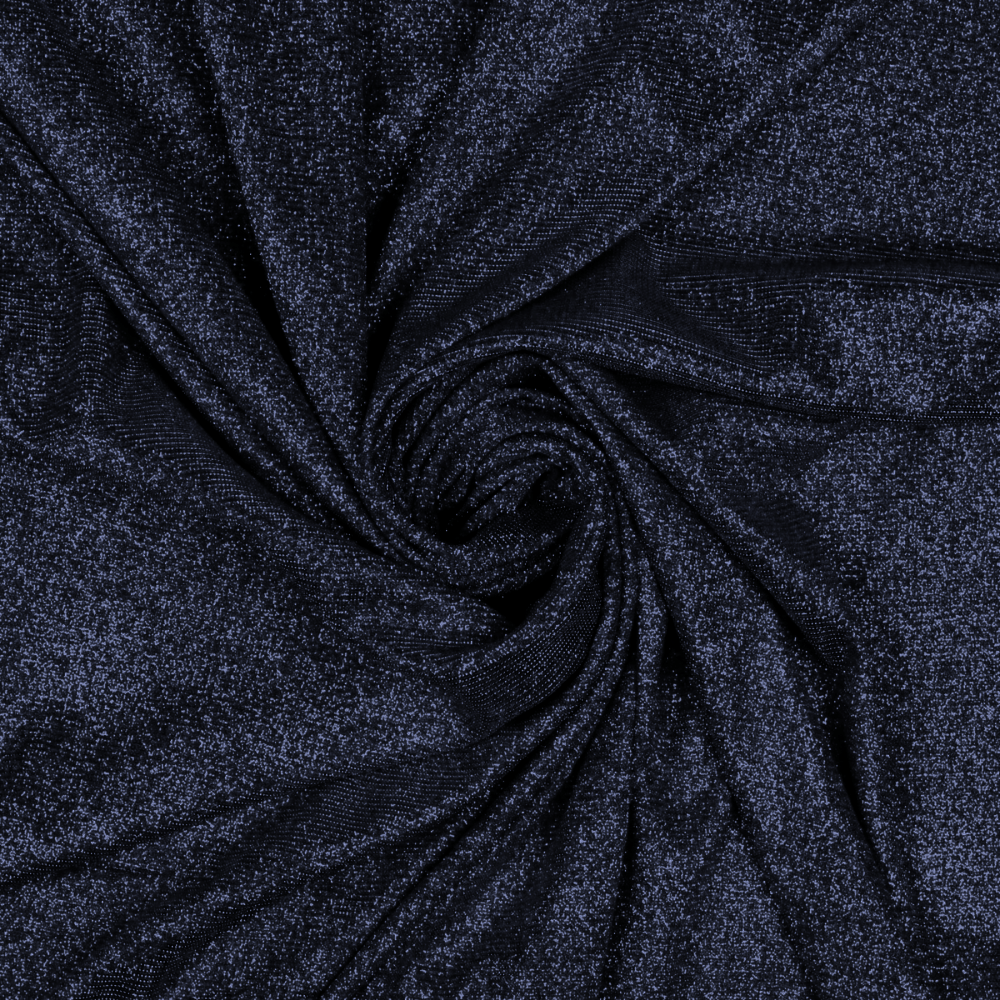Katrina Metallic Knit Navy - Ragland Fabrics