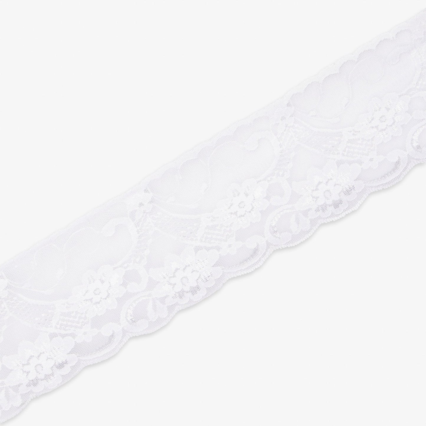 Lace Nylon Y100A | White Lace - Ragland Fabrics
