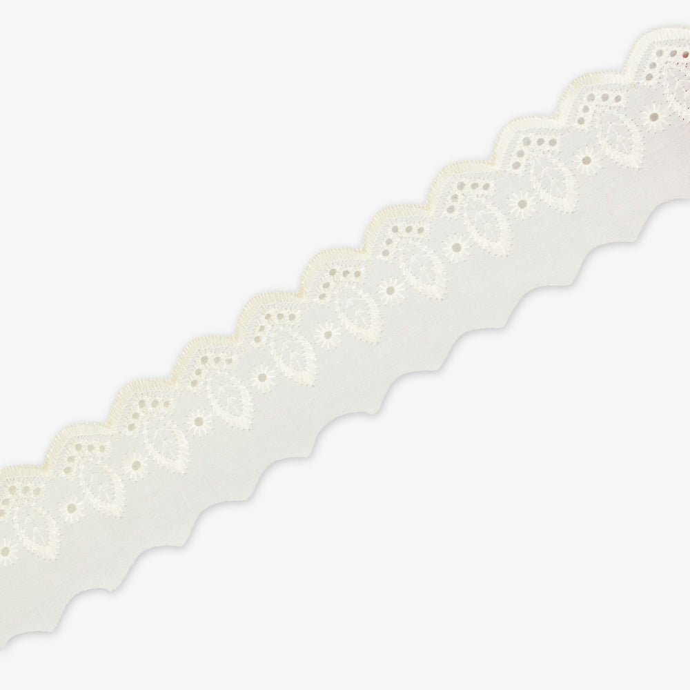 Lace Anglaise Baby Yellow 50mm - DISCONTINUED - Ragland Fabrics