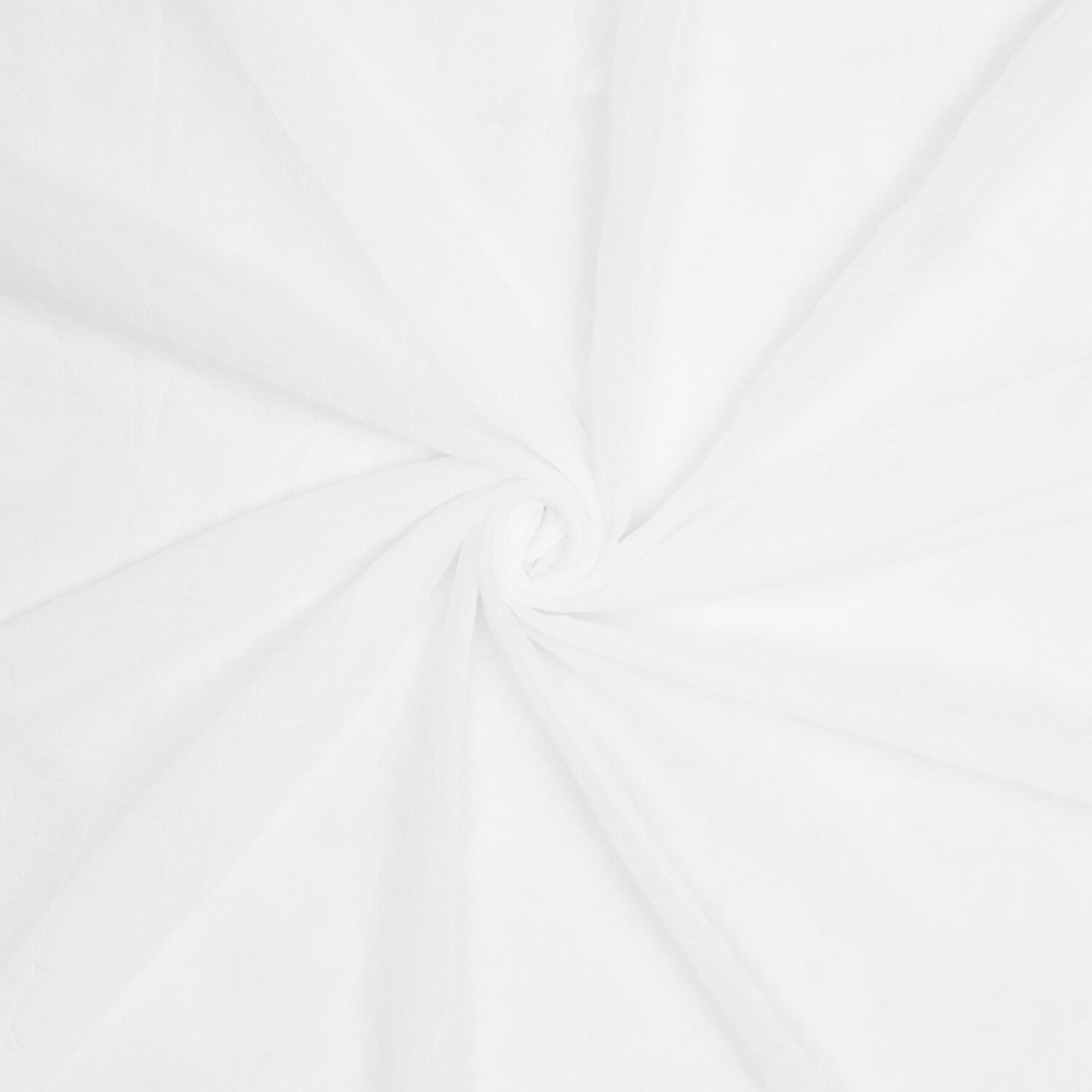 Cornely Crushed Loopy Voile White 280cm - Ragland Fabrics