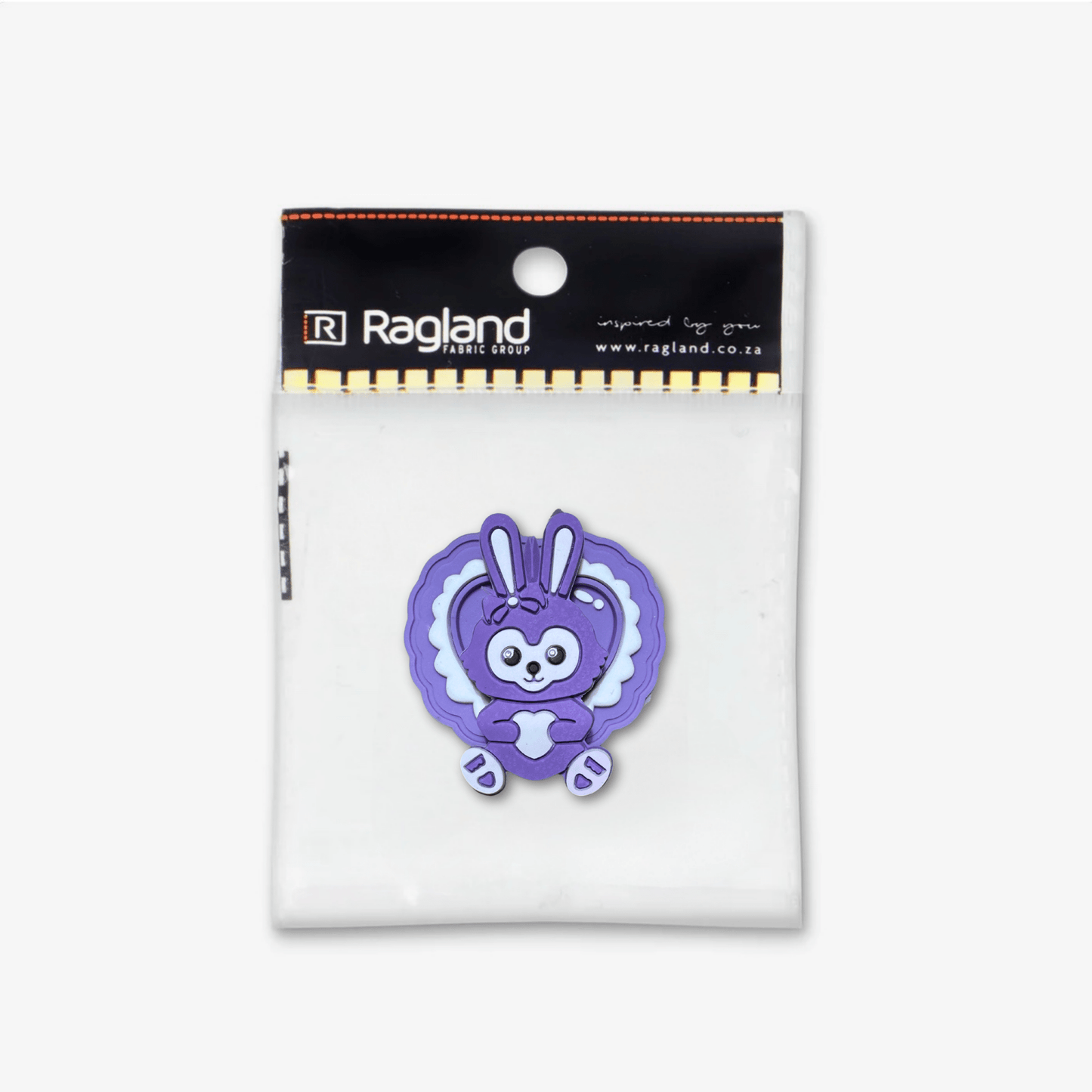 Motif Rubber 3D - PURPLE BUNNY - Ragland Fabrics