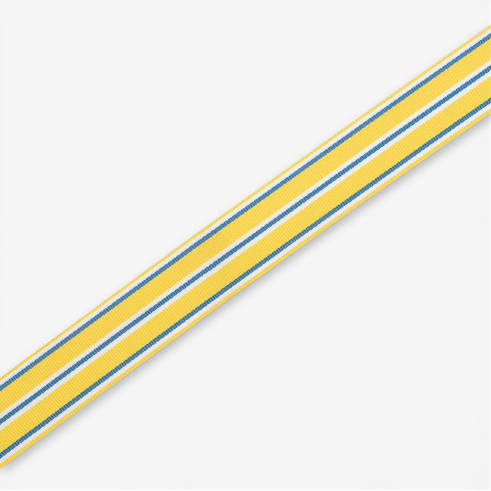 Polyester Tape Stripe Blue/Yellow/White 30mm - Ragland Fabrics