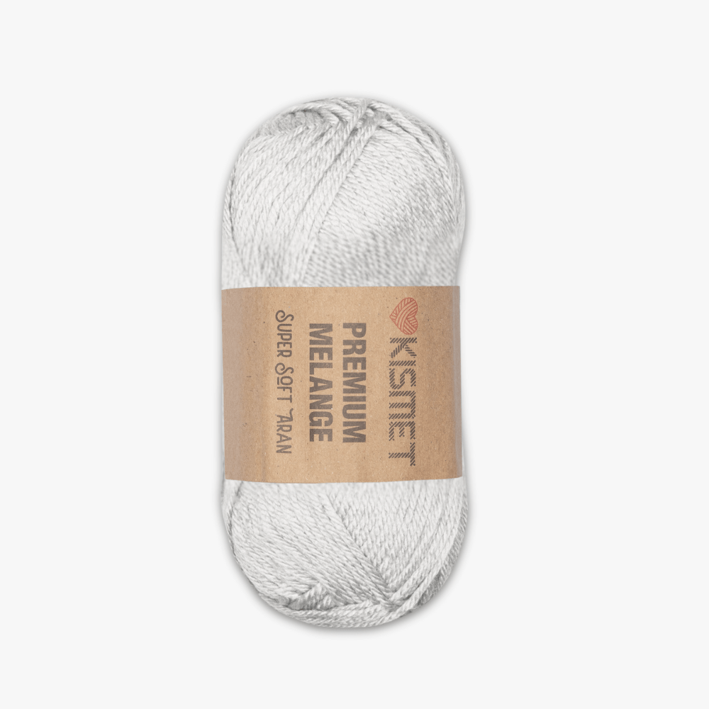 Premium Melange Aran White 325 - Ragland Fabrics
