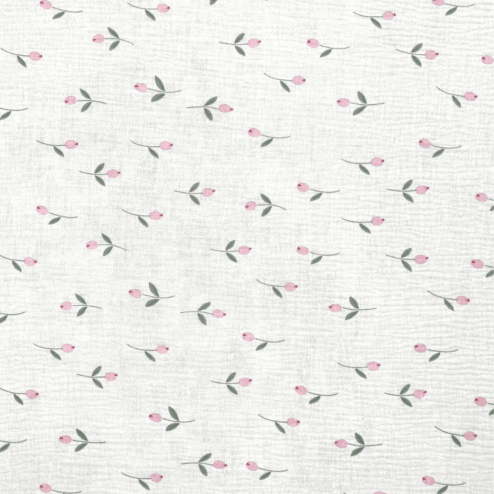 Printed Muslin Simple Flower 150cm - Ragland Fabrics