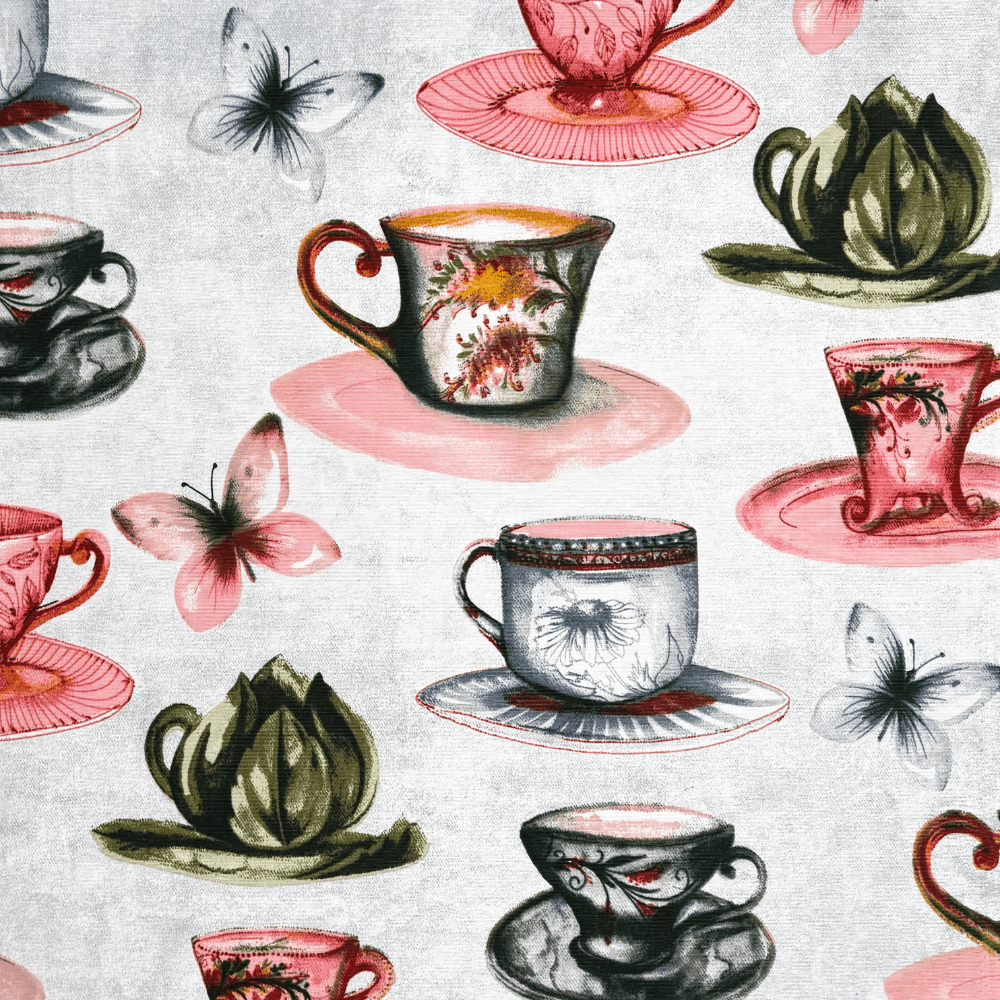 Printed Poly Cotton Teacups - CLOSEOUT - Ragland Fabrics