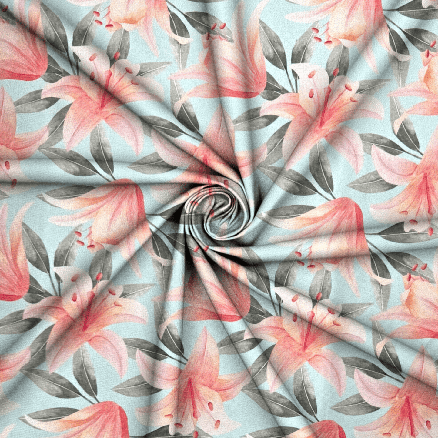 Printed Velvet Lillies - Ragland Fabrics