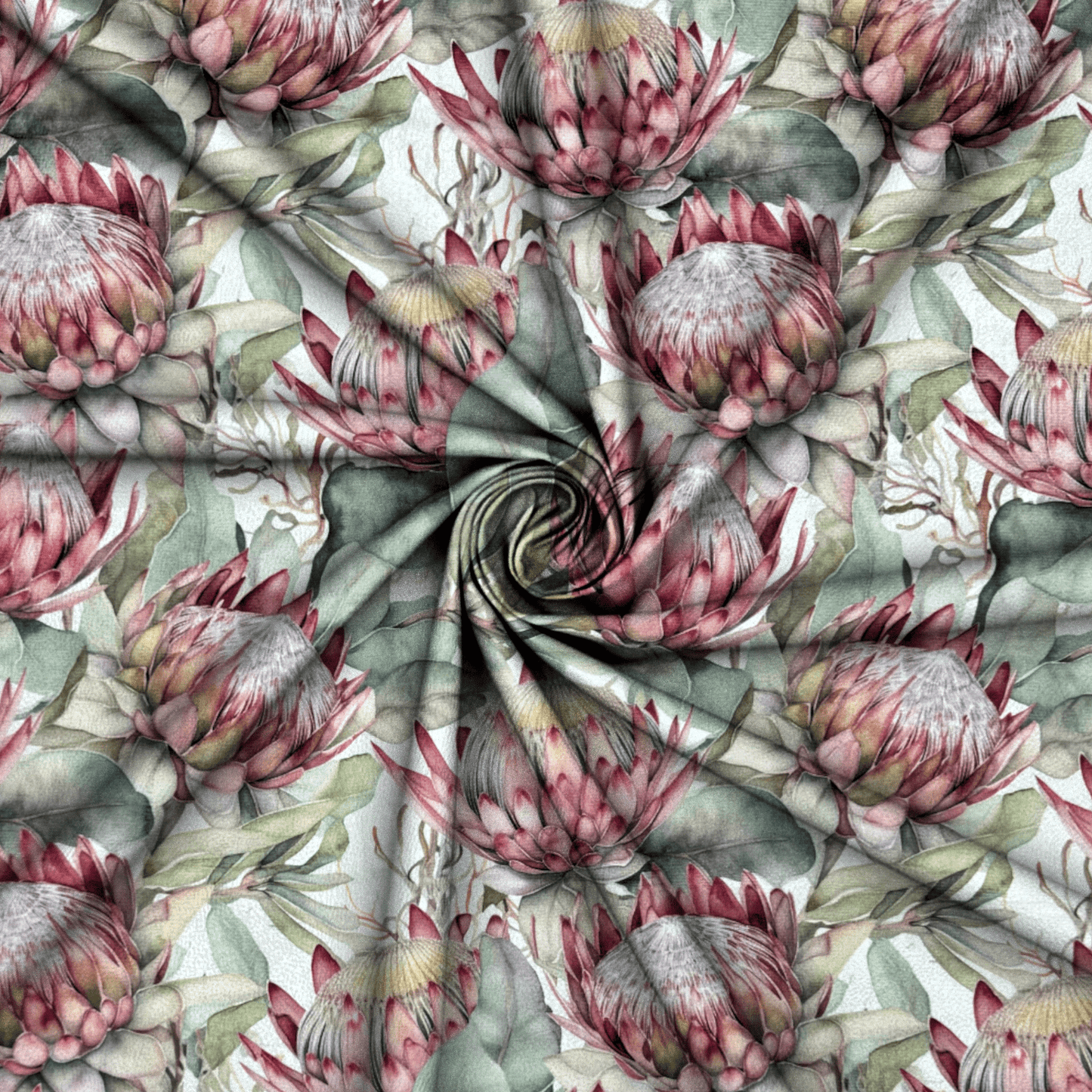 Printed Velvet Protea - Ragland Fabrics