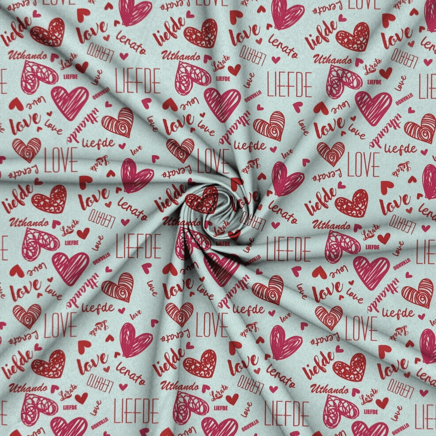 Printed Satin | Liefde - Ragland Fabrics