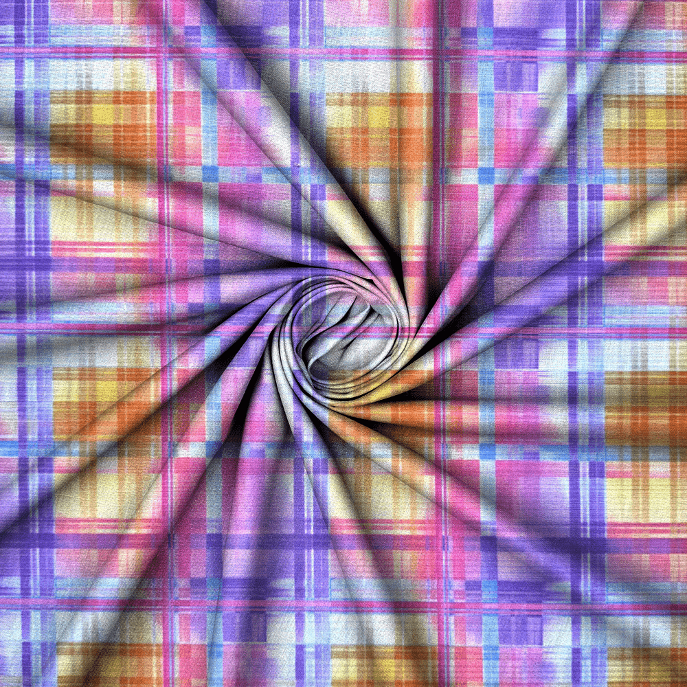 Printed Polyester Needle Out Stripy Abstract - Ragland Fabrics