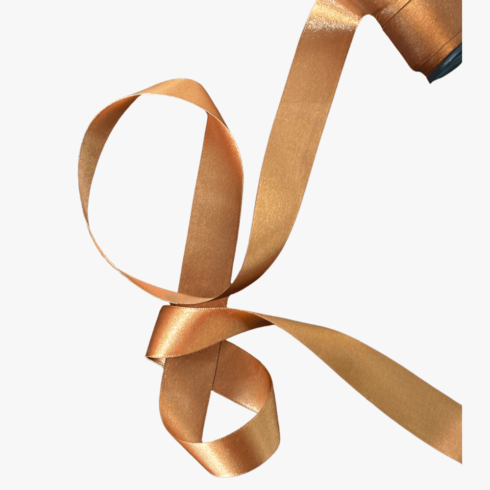 Satin Ribbon 25mm Copper - CLEARANCE - Ragland Fabrics