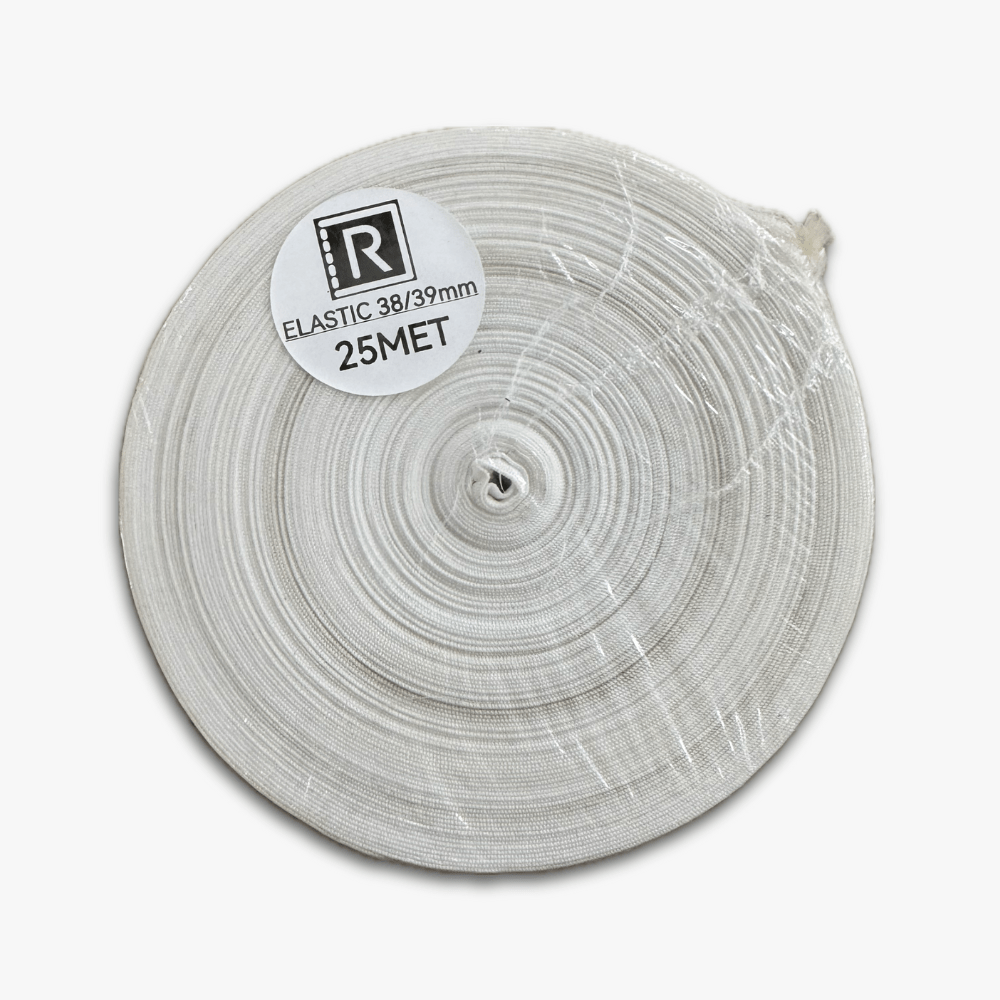 Elastic Knitted 38/40mm White | TBD - Ragland Fabrics