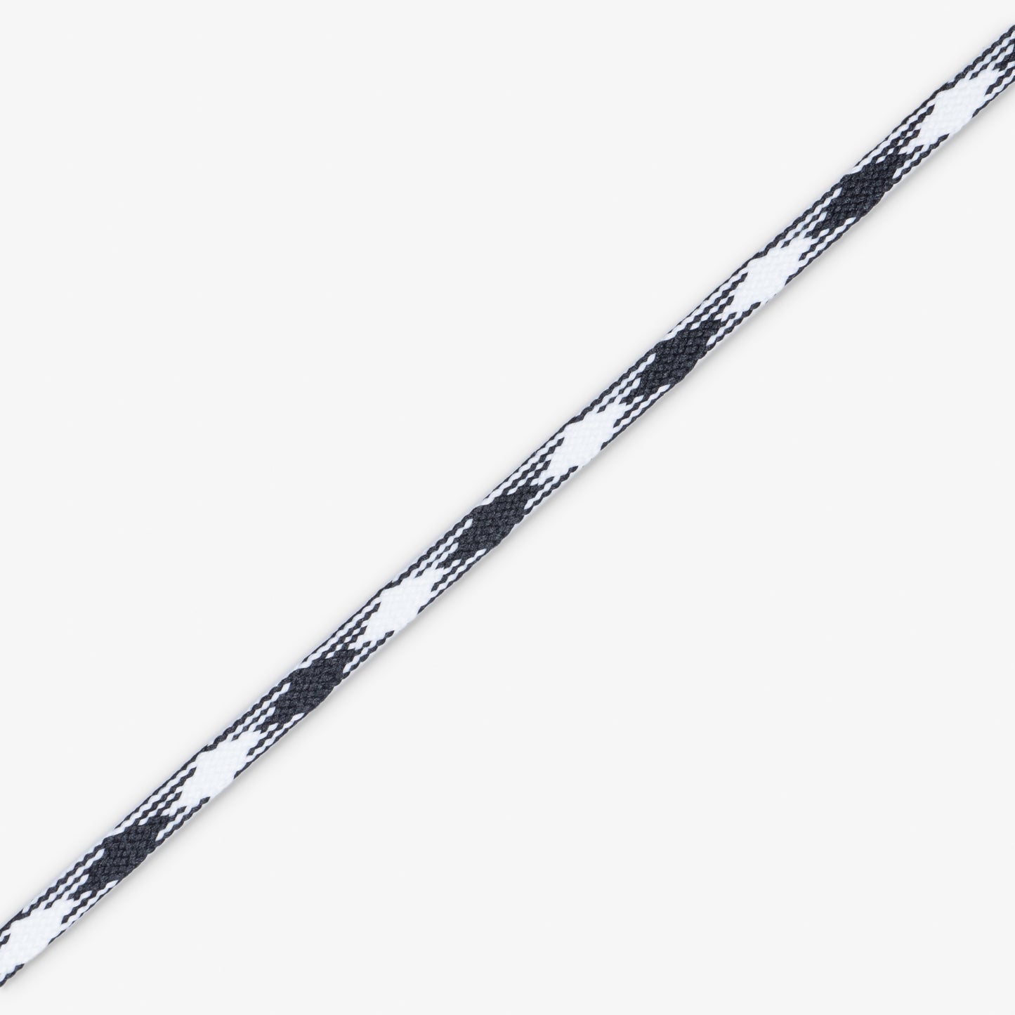 Shoe Lace 5mm Checkered Black & White - Ragland Fabrics