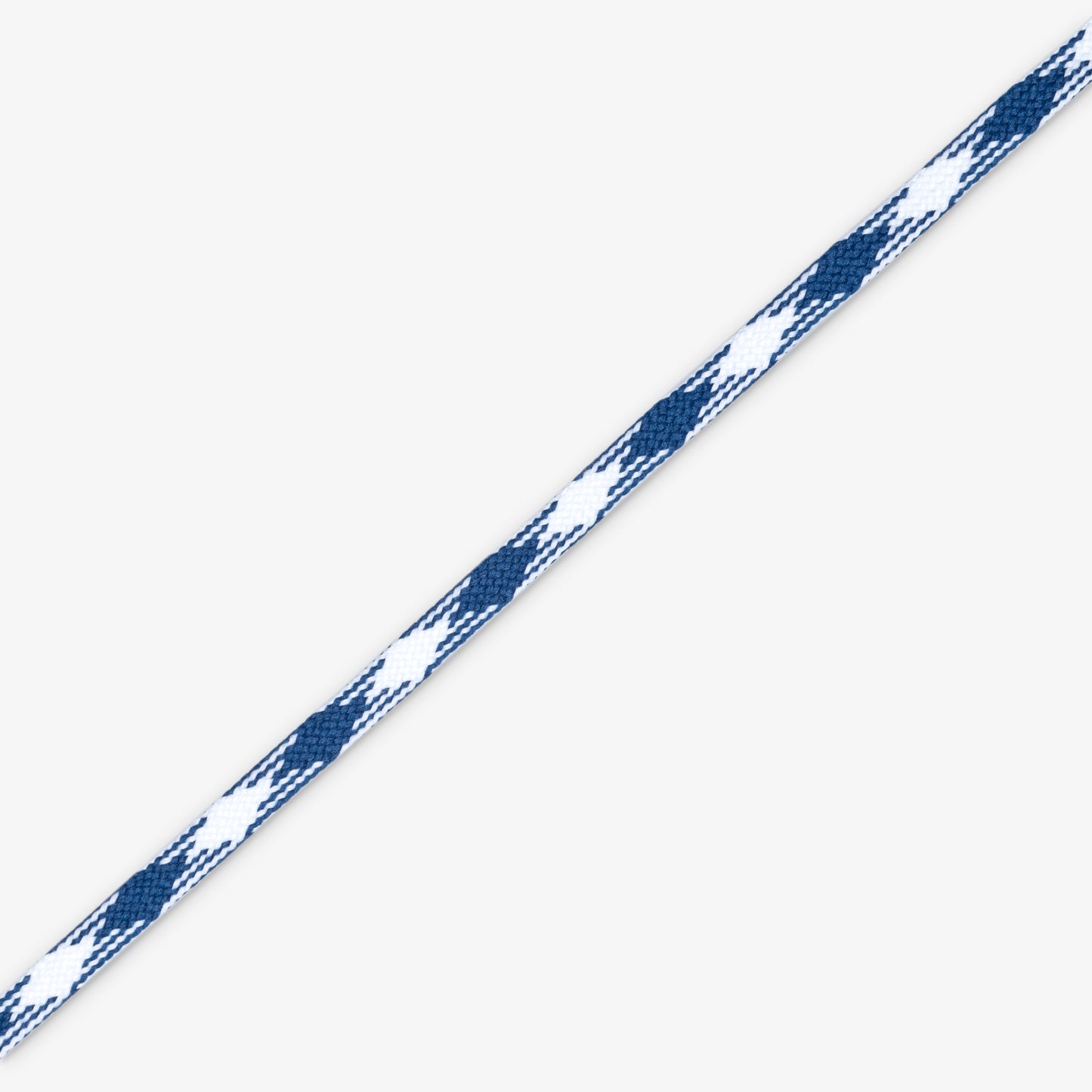 Shoe Lace 5mm Checkered Royal & White - Ragland Fabrics