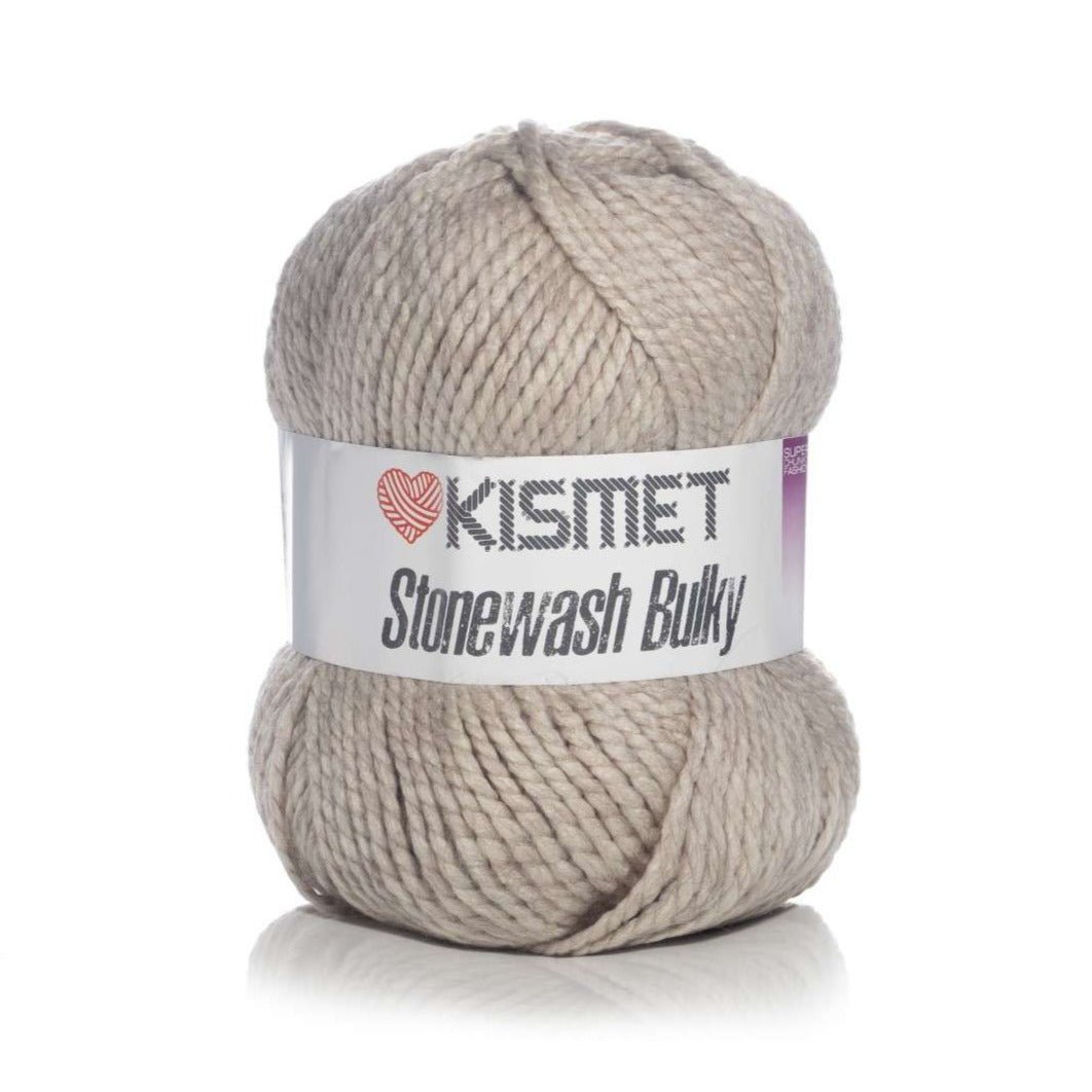 Wool Stone Wash Bulky Beige - Ragland Fabrics